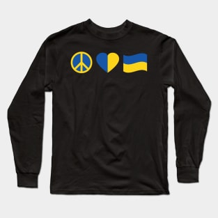 Peace Love Ukraine Long Sleeve T-Shirt